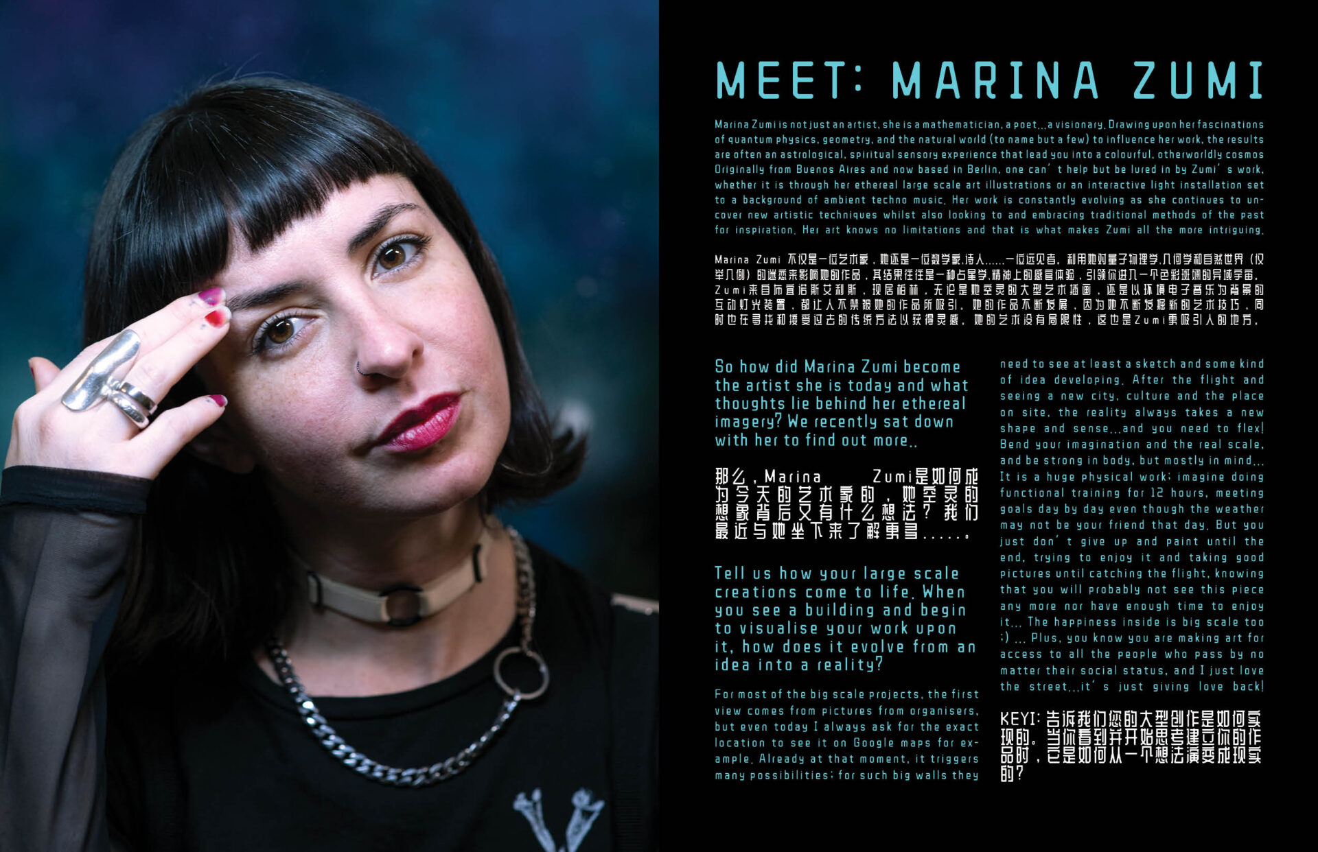 Marina Zumi interview by Hazel Rycraft and photos by KEYI Studio