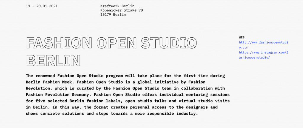 NEWS:Berlin Fashion Week 2021 fashion shows ,conferences, expert talks, new formats, strong players, national & international designers