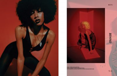 editorial "Behind" by Slavento Ade with Jemyra. Location Sanman studios for keyi magazine / Berlin / fashion / art / music /