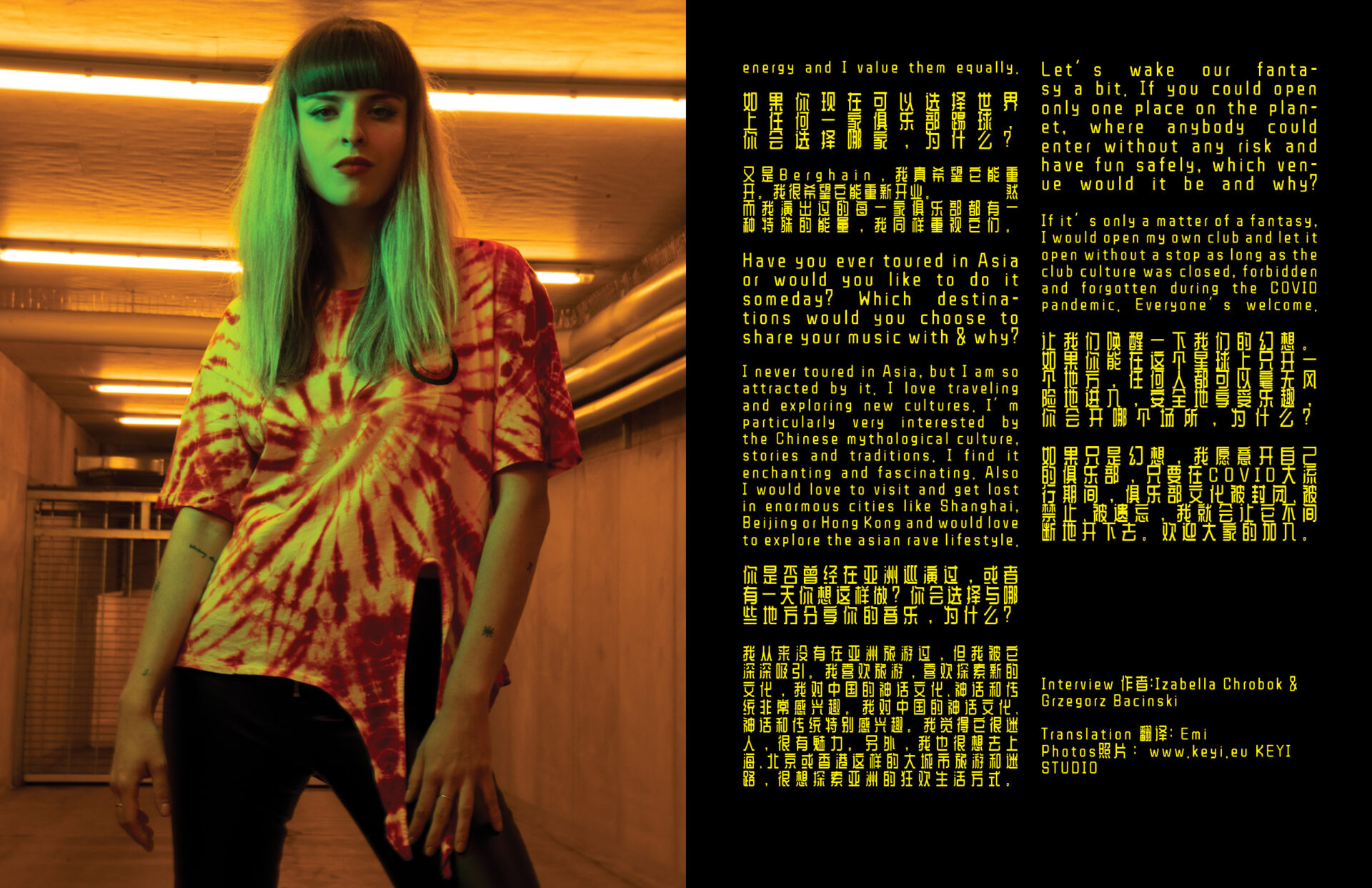 interview Tigerhead interview by Izabella Chrobok & Grzegorz Bacinski and photos editorial; by KEYI STUDIO 