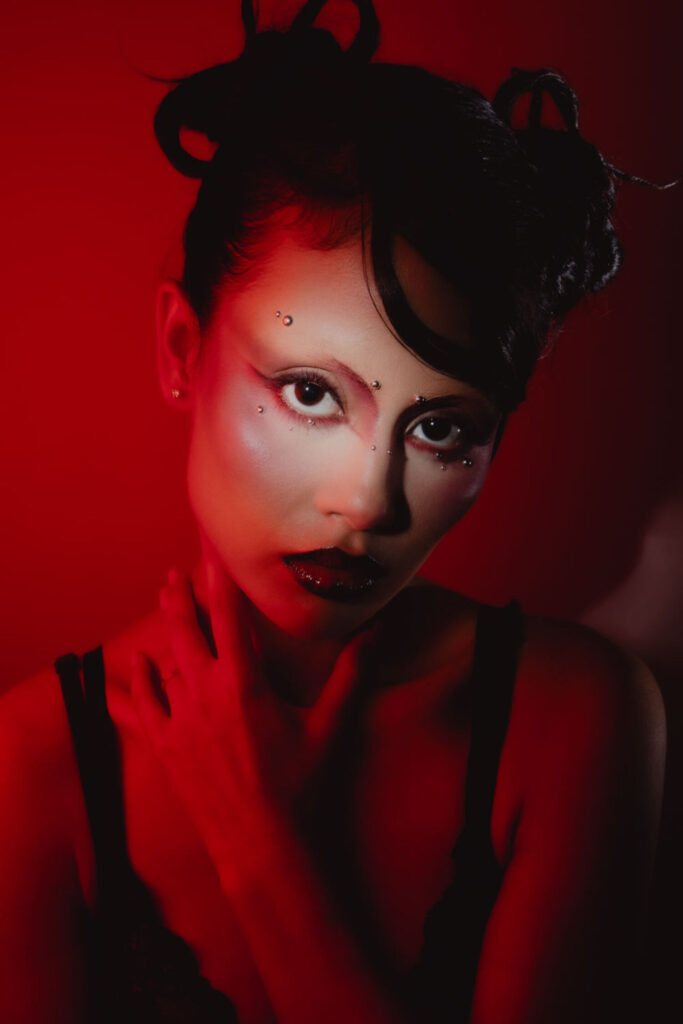 Crimson Allure beauty editorial