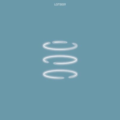 Cover art for Poly Chain’s Nemesis, featuring three glowing, elliptical rings stacked vertically on a muted blue background, with catalog number LGTS001 at the top.