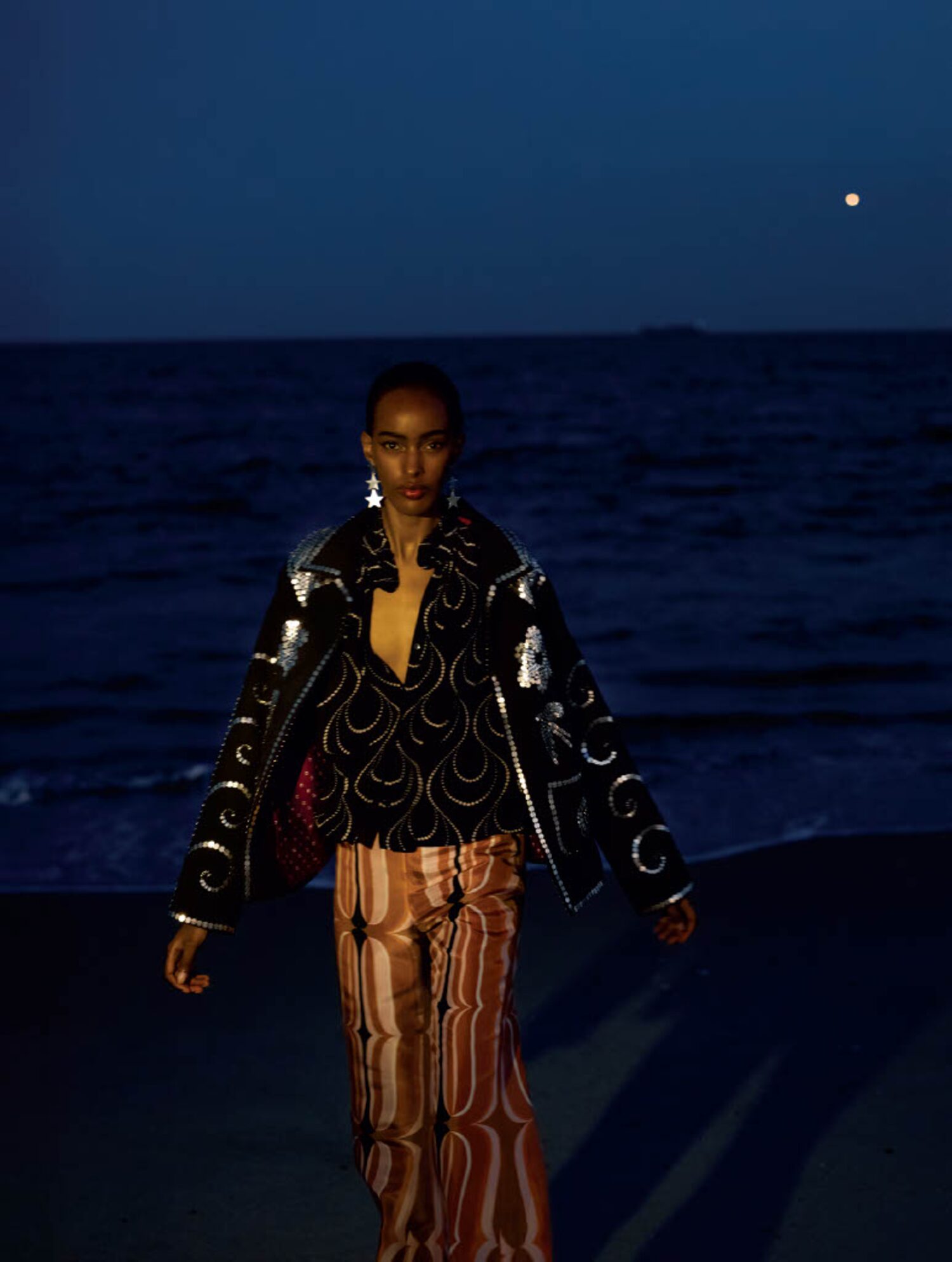 Black velvet jacket with gold embroidery from Alix of Bohemia Resort 2026 collection