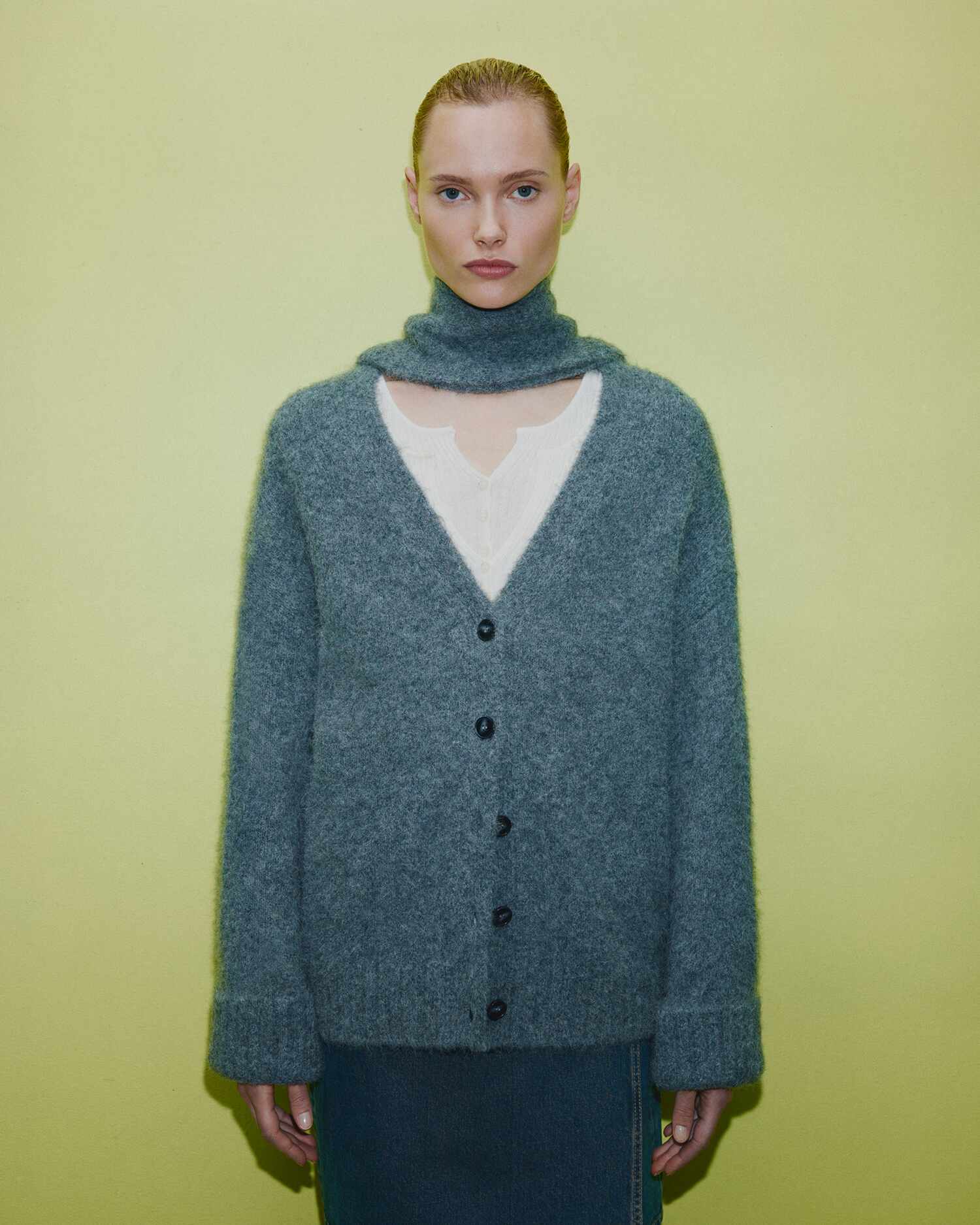 Sajeanne long knit cardigan from Samsøe Samsøe AW25 "25.03"
