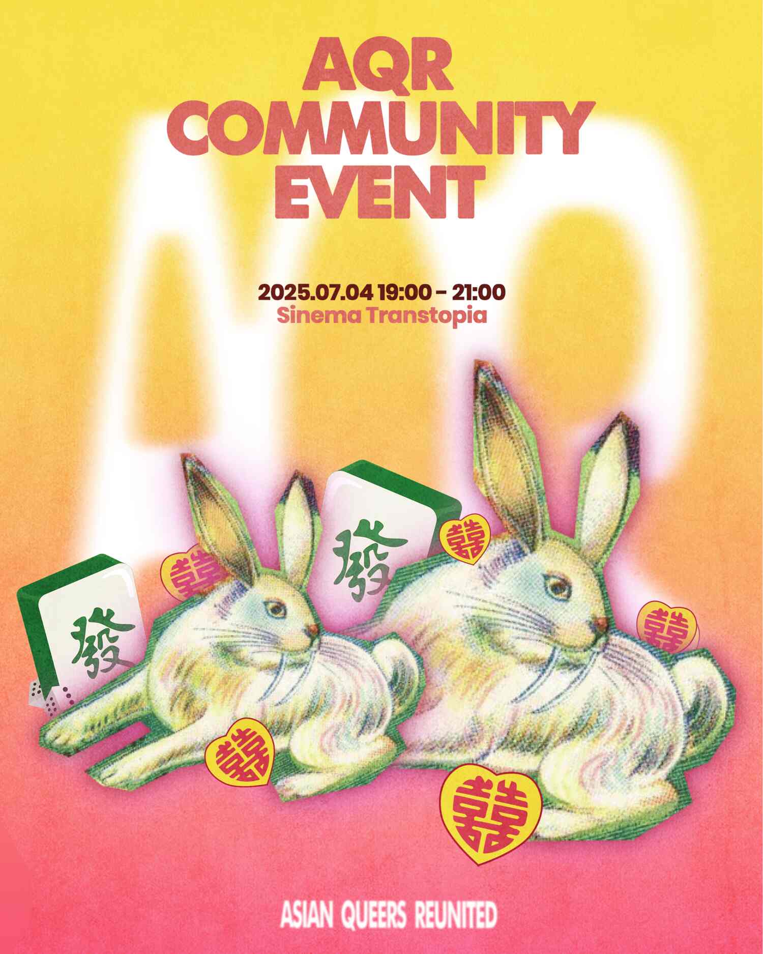 Community event promotional poster at Asian Queers Reunited 2025