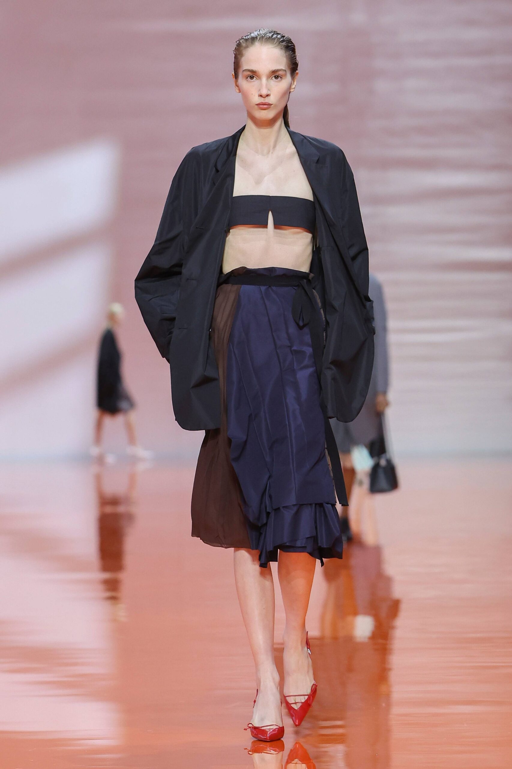 Prada on the runway, body of composition 